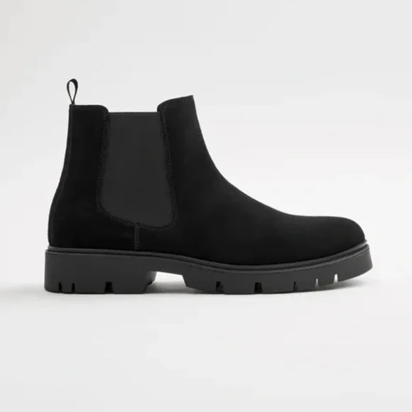 ZARA SPLIT LEATHER ANKLE BOOTS - Picture 2 of 6
